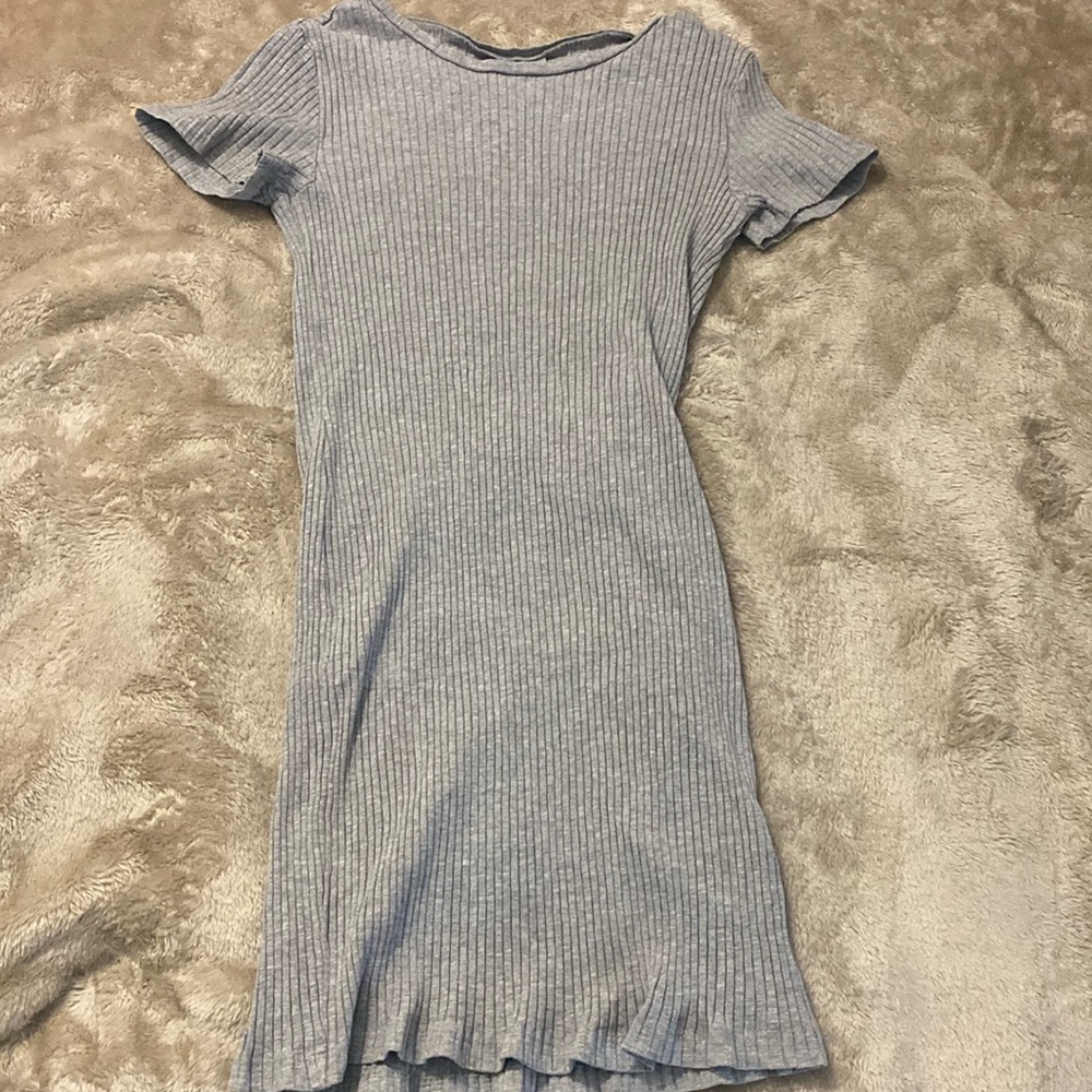 Divided Slim Grey Dress